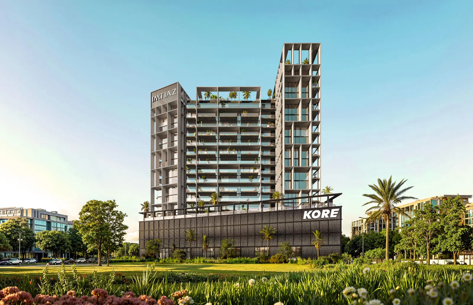 KORE by Imtiaz tower with landscaped gardens